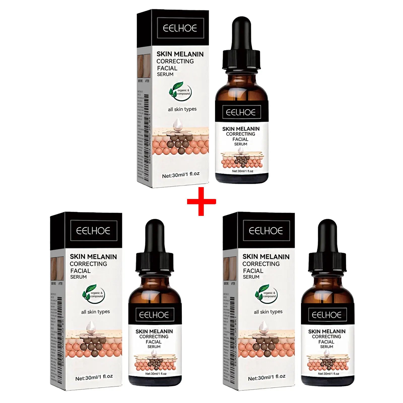 Skin Melanin Correcting Facial Serum Anti Freckles Melasma Dull Skin Nourishing Lighten Melanin Dark Spots Correcting Glow Serum